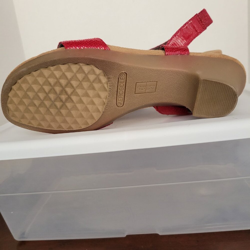 Women's Deep Red Sandals - Picture 4 of 4